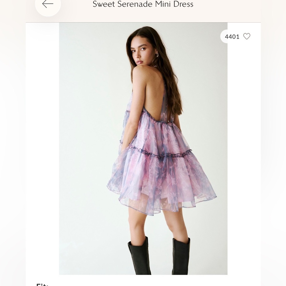 NWT Free People Sweet Serenade Lavender Tiered Halter Mini Dress Small - Picture 4 of 9